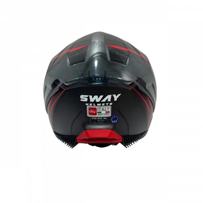 KASK SWAY SW 865 SPACE Black Red GÜNEŞ GÖZLÜKLÜ