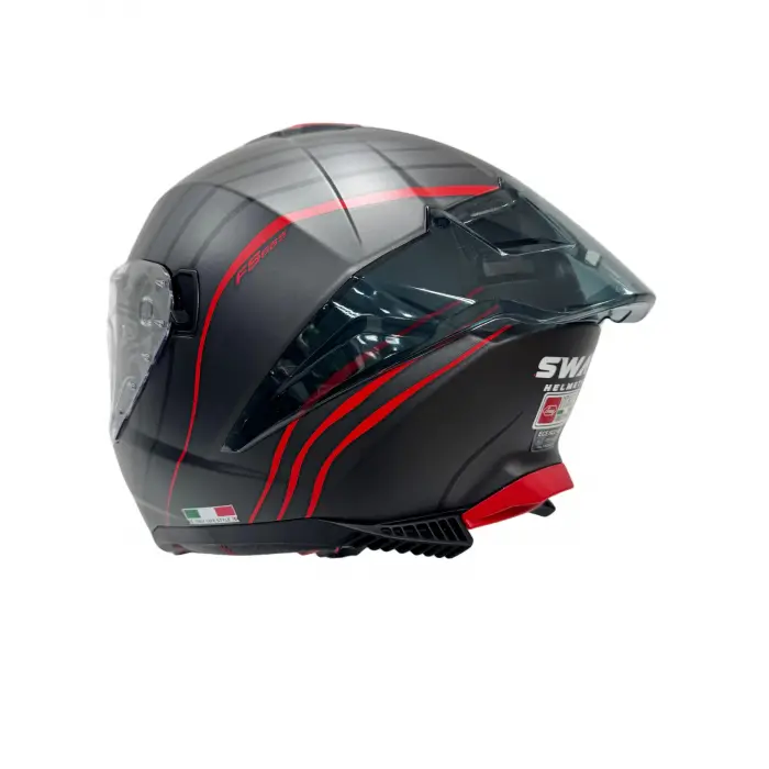 KASK SWAY SW 865 SPACE Black Red GÜNEŞ GÖZLÜKLÜ