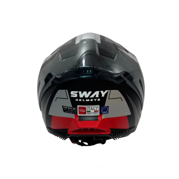 KASK SWAY SW 865 TITAN Black White Red GÜNEŞ GÖZLÜKLÜ