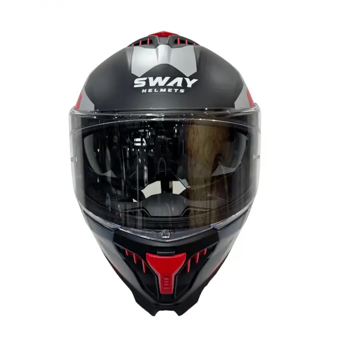 KASK SWAY SW 865 TITAN Black White Red GÜNEŞ GÖZLÜKLÜ