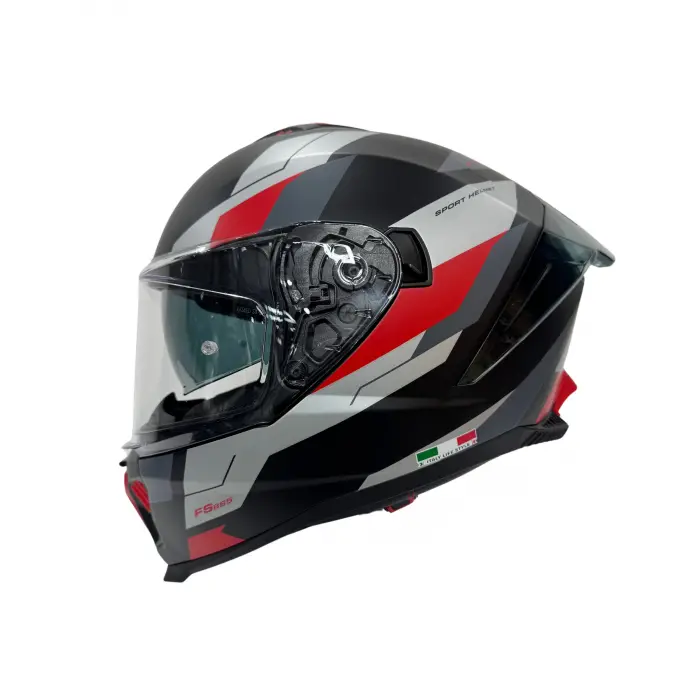 KASK SWAY SW 865 TITAN Black White Red GÜNEŞ GÖZLÜKLÜ