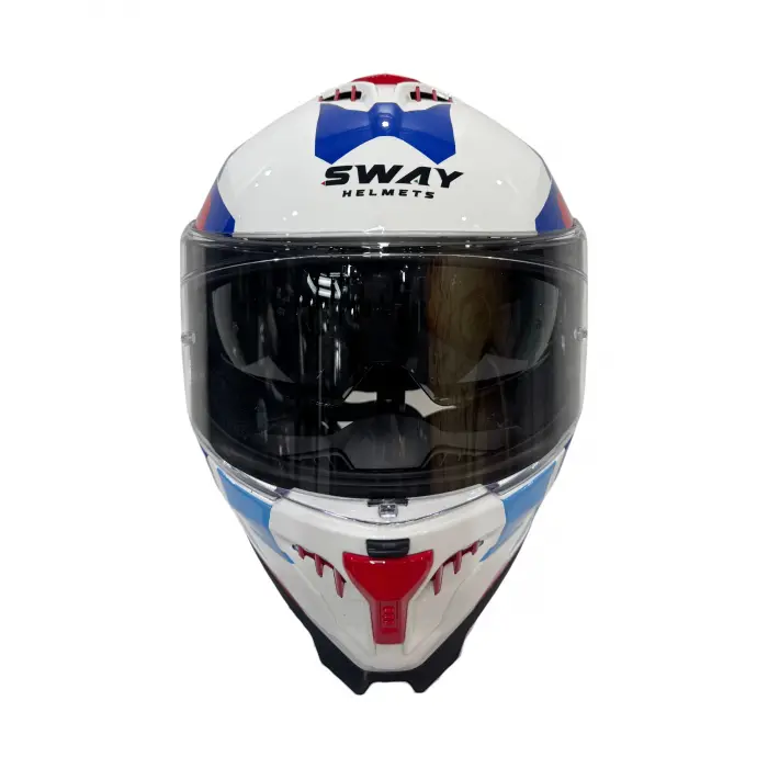 KASK SWAY SW 865 TITAN White Blue Red GÜNEŞ GÖZLÜKLÜ