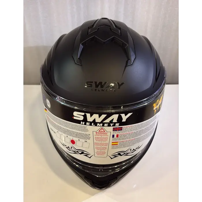 KASK SWAY SW 919 Matt Black Line Çene Açılır