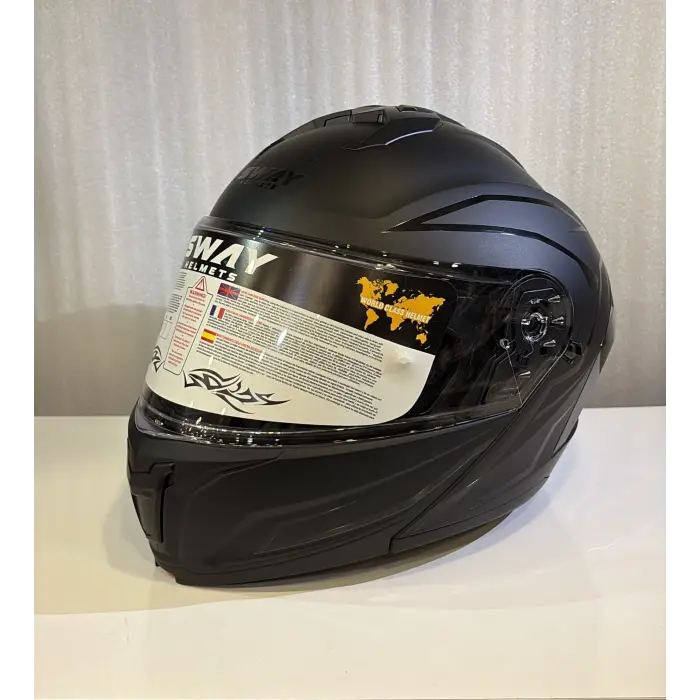 KASK SWAY SW 919 Matt Black Line Çene Açılır