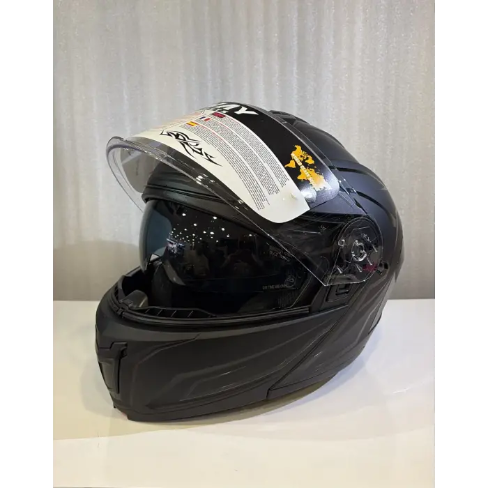 KASK SWAY SW 919 Matt Black Line Çene Açılır