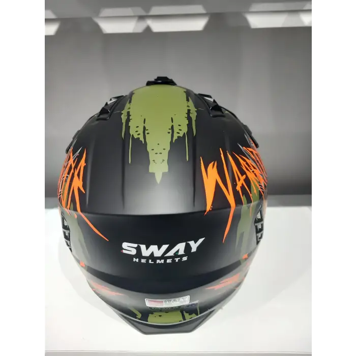 KASK SWAY X1-X SEUL BLACK/GREY/TURUNCU ÇENE ÇIKAN