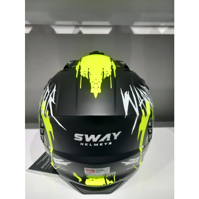 KASK SWAY X1-X SEUL BLACK/YELLOW ÇENE ÇIKAN