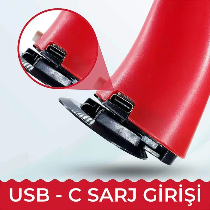 PROHES PH-346 IŞIKLI SARJLI KASK BOYNUZU BEYAZ