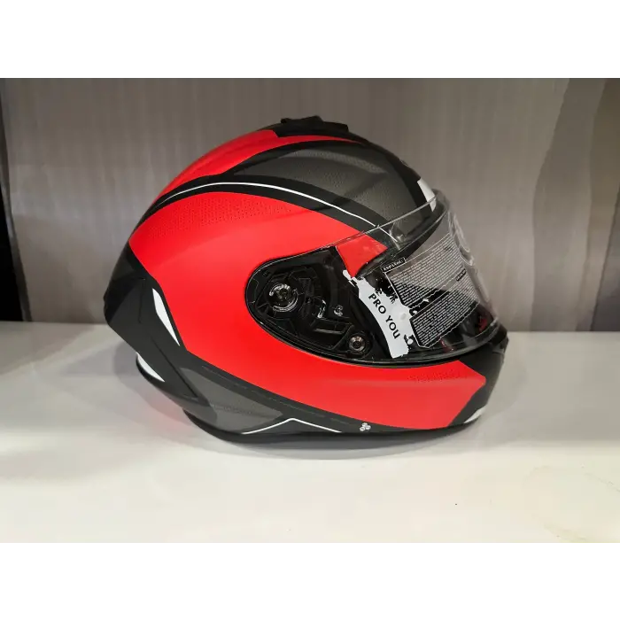 PROYOU FULL FACE KASK GRİ KIRMIZI HSB PRO800