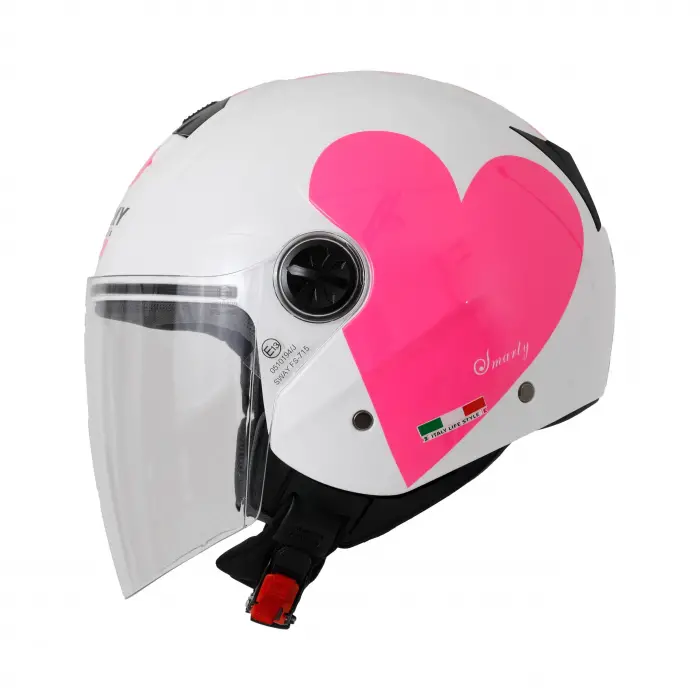 SWAY SW 715 HEART Yarım Kask (Aynalı Vizör)