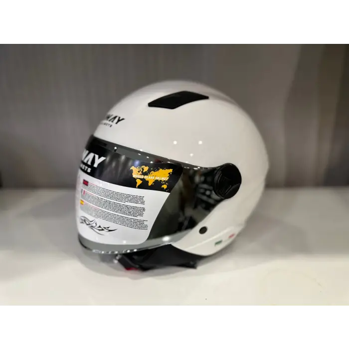 KASK SWAY SW 765 Gloss White ÇENESİZ