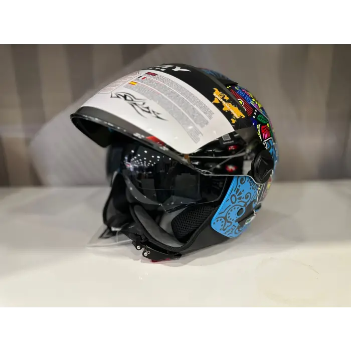 KASK SWAY SW 765 SPRING BLUE ÇENESİZ