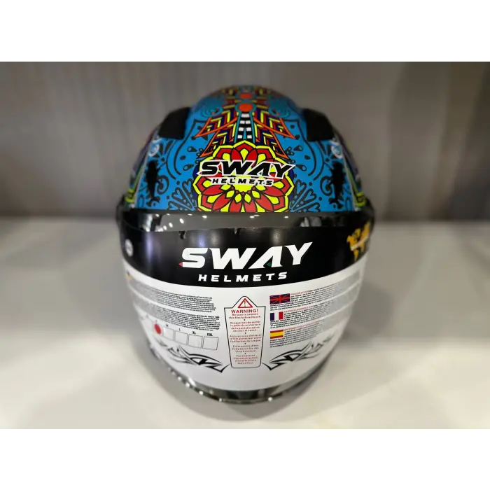 KASK SWAY SW 765 SPRING BLUE ÇENESİZ