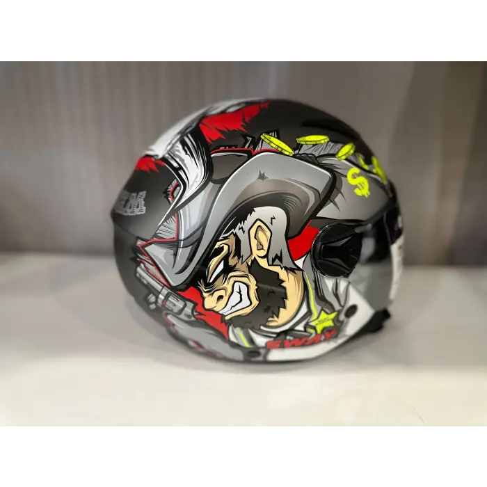 KASK SWAY SW 765 WANTED Black ÇENESİZ