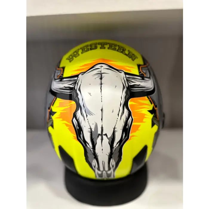 KASK SWAY SW 765 WANTED Yellow ÇENESİZ