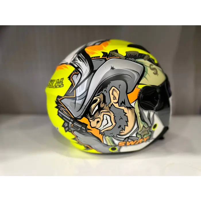 KASK SWAY SW 765 WANTED Yellow ÇENESİZ