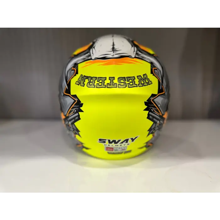 KASK SWAY SW 765 WANTED Yellow ÇENESİZ