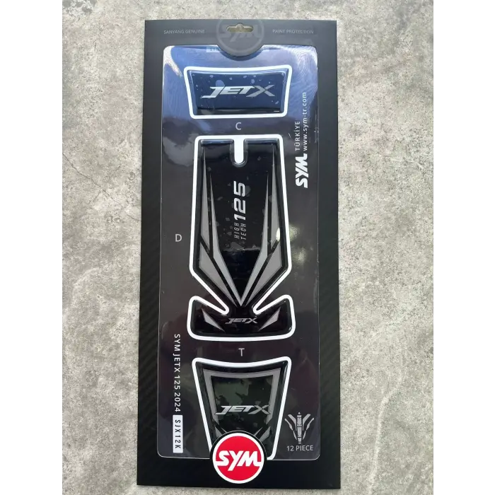 SYM JET-X 125 TANK PED SETİ 12 PCS GRİ