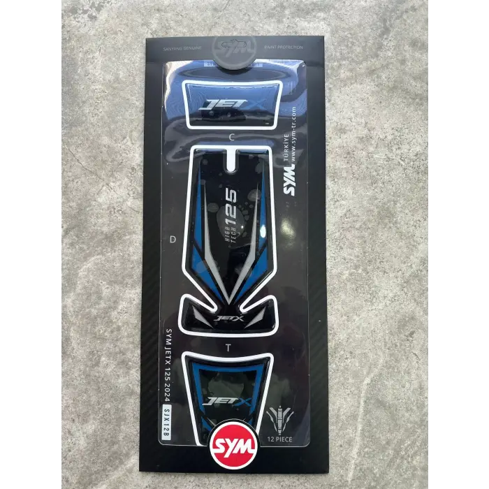 SYM JET-X 125 TANK PED SETİ 12 PCS MAVİ