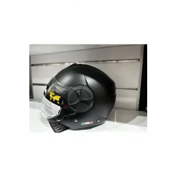 KASK SWAY SW-737 MAT BLACK ÇENESİZ GÜNEŞ GÖZLÜKLÜ