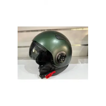 KASK NEXX SX.10 MAT YEŞİL ÇENESİZ GÜNEŞ GÖZLÜKLÜ