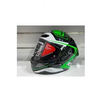 Kask Tt-course Overtech Siyah/yeşil Full Face