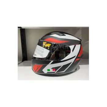Kask 820 Dakar 3 Black/whıte/red Full Face