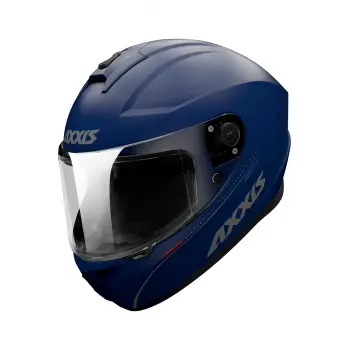 Kask Axxis Draken S Mat Blue Siyah Camlı