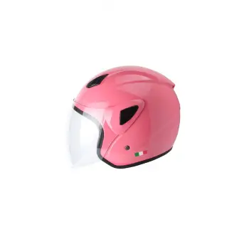 Kask Sw-733 Pembe Yarım Şeffaf Camlı