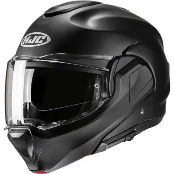 KASK HJC F100 KASK SEMI FLAT SİYAH 180 DERECE ÇENE AÇILIR