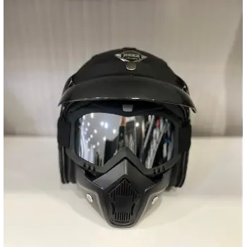 Kask TEX 701 JYT Siyah Deri + KASK MASKELİ