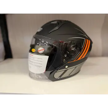 KASK CRN 620 AİR ÇENESİZ MAT SİYAH/TURUNCU