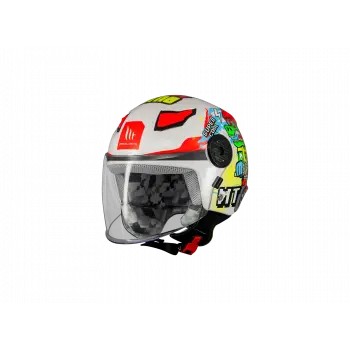 KASK MT ÇOCUK LITE DİNO A0 BEYAZ