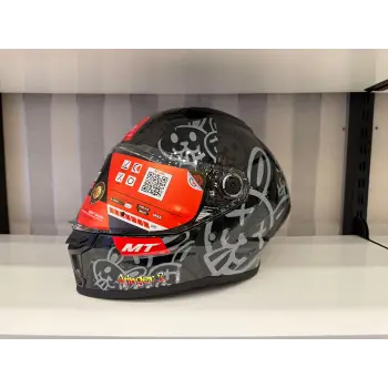 KASK MT STINGER RAM F1 PARLAK SİYAH/GRİ