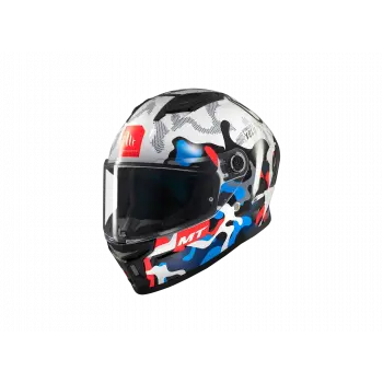 KASK MT STINGER YOZU A7 PARLAK MAVİ/BEYAZ