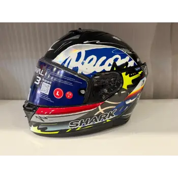 Kask Shark D-SKWAL 3 STREETRUSH Siyah Mavi Krom
