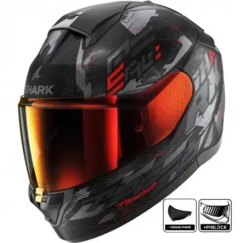 Kask Shark Rıdıll 2 Molokai Mat Kapalı Siyah/Kırmızı