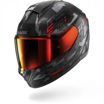 Kask Shark Rıdıll 2 Molokai Mat Siyah/Kırmızı