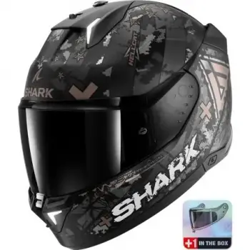 KASK SHARK SKWAL İ3 HELLCAT +RENKLİ CAM GOLD