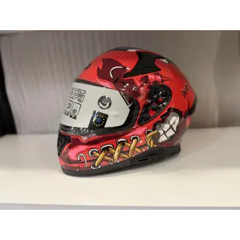 KASK SHIRO KATANA SV PSYCO TURUNCU/BORDO