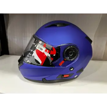 KASK SHIRO SH-508 MAT MAVİ ÇENE AÇILIR