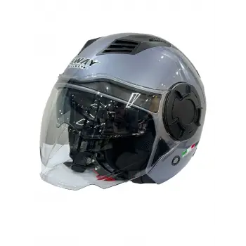 KASK SWAY SW-766 TİTANYUM ÇENESİZ GÜNEŞ GÖZLÜKLÜ