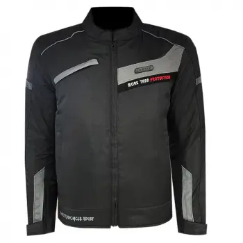 Prosev 5305 Kışlık Motosiklet Montu Hörgüçlü (Gri-Siyah)