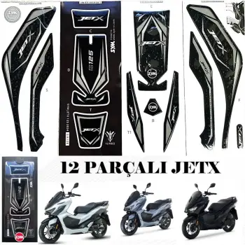SYM JET-X 125 TANK PED SETİ 12 PCS GRİ