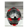 KASK SWAY SW-865 ST TİTANYUM/RED/BLACK GÜNEŞ GÖZLÜKLÜ