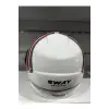 KASK SWAY SW-737 PARLAK BEYAZ/MAVİ/KIRMIZI ÇENESİZ GÜNEŞ GÖZLÜKLÜ