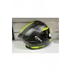 KASK CRN FS-867 MAT GREY/BLACK/YELLOW GÜNEŞ VİZÖRLÜ