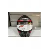 KASK CRN FS-867 MAT GREY/BLACK/RED GÜNEŞ VİZÖRLÜ
