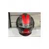 KASK CRN FS-867 MAT GREY/BLACK/RED GÜNEŞ VİZÖRLÜ