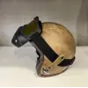Kask TEX 701 JYT Kahverengi Deri + KASK MASKELİ